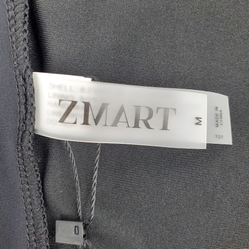 ZMART Medium High Waisted Full Coverage Crossover V-Front‎ Bikini Bottoms Black - Picture 8 of 10